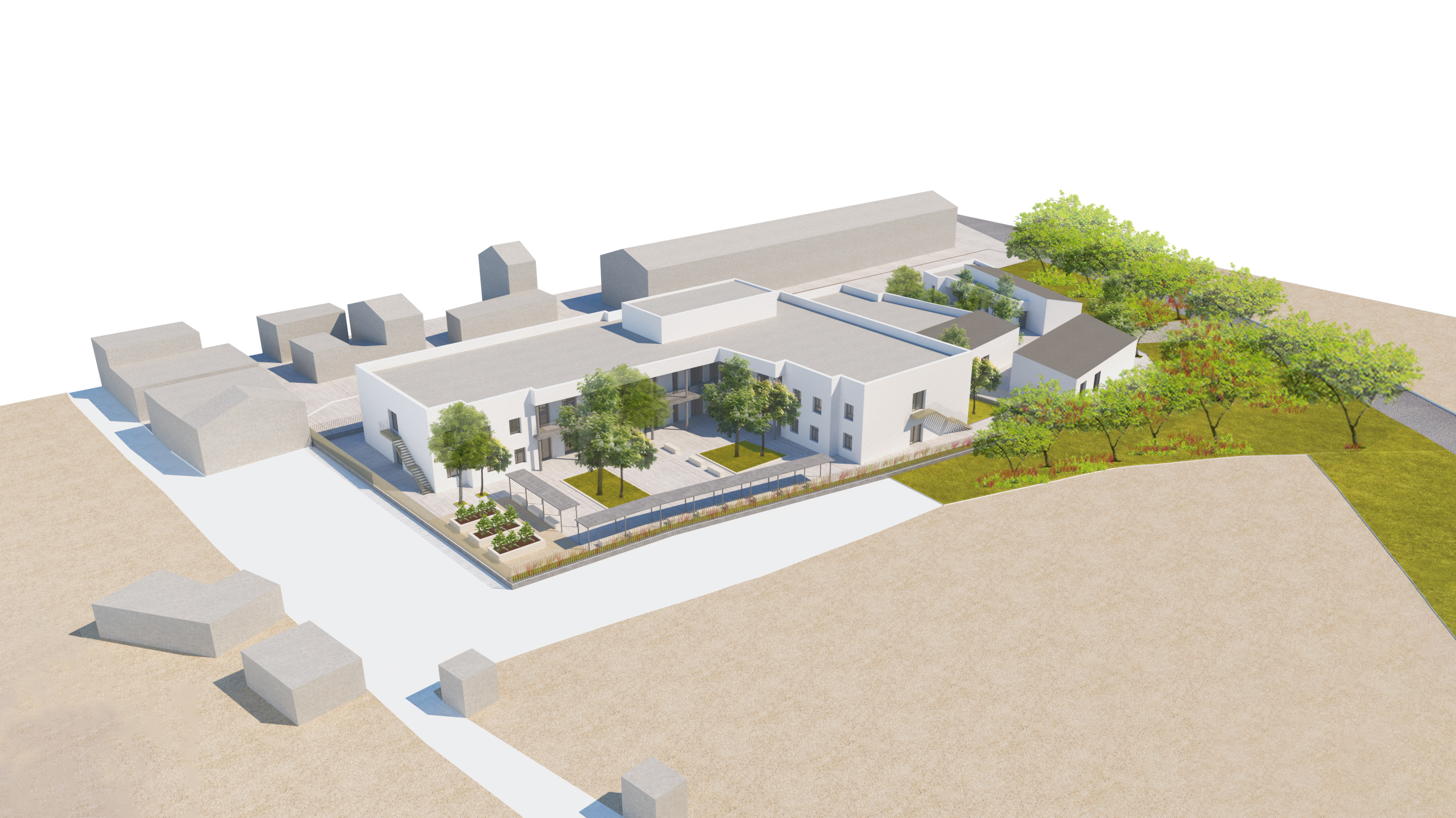 Vista general de la residencia